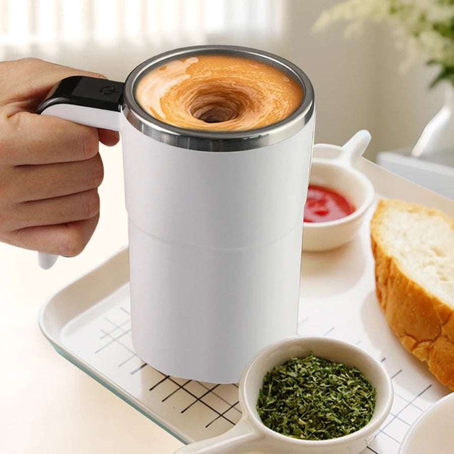 380ML Coffee Cups Electric Automatic Stirring Mug Rechargeable 304 Stainless Steel Mixer Drinkware Touch Magnetic Tea Cup Gifts