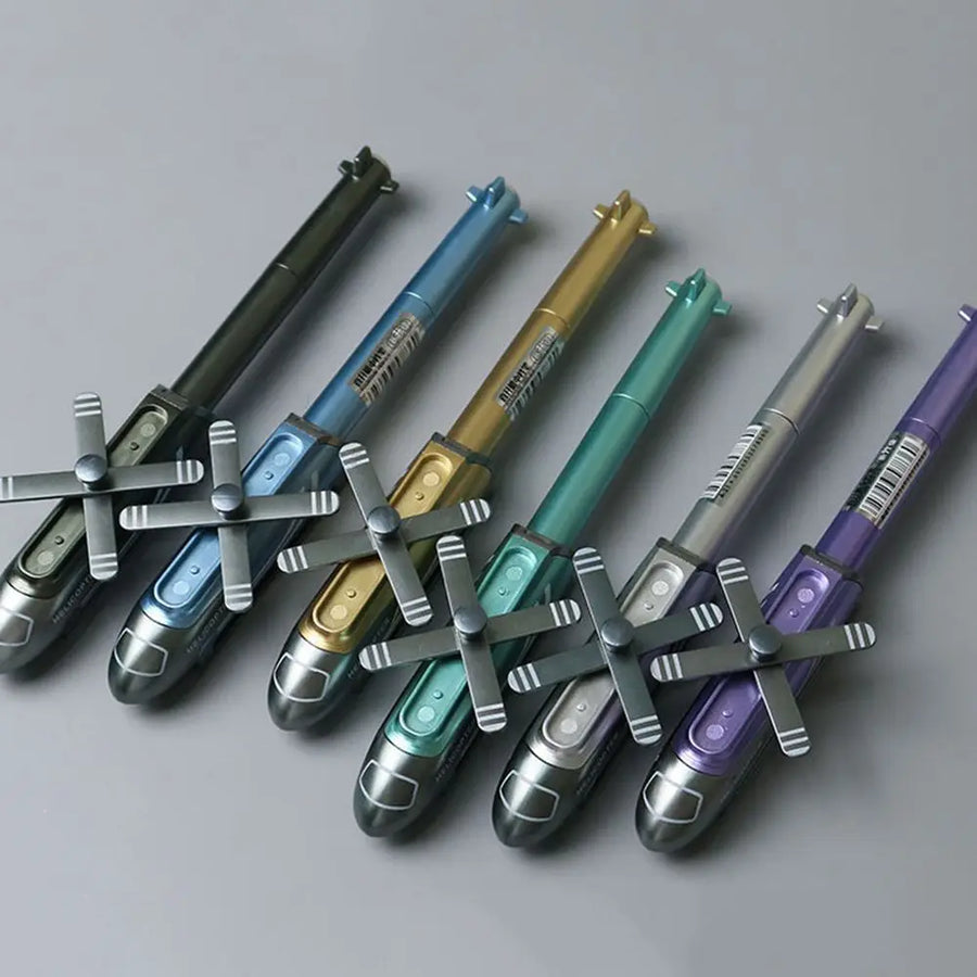 Airplane Shape Boy Exam Writing Tool Large Capacity Quick Dry Signature Pen School Supplies Ballpoint Pen Black Ink Gel Pen