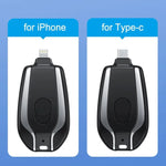 Mini Keychain Portable Charger 1500mAh Power Bank Ultra-Compact Battery Pack for Android IPhone Micro External Battery