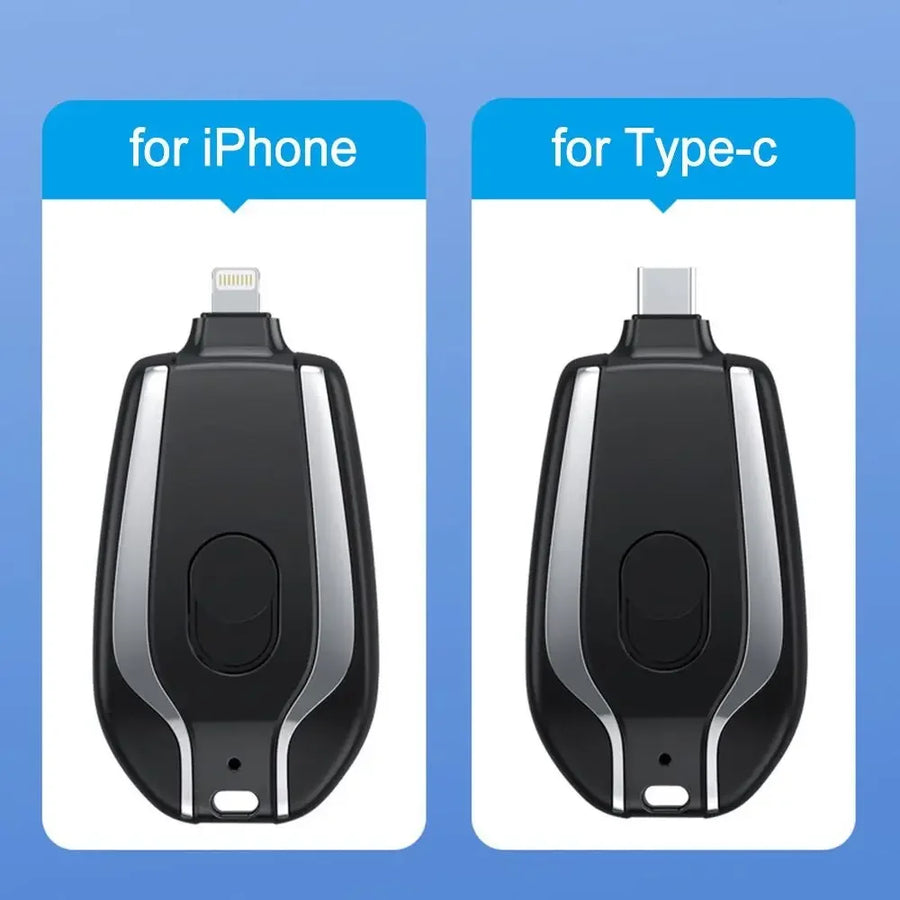 Mini Keychain Portable Charger 1500mAh Power Bank Ultra-Compact Battery Pack for Android IPhone Micro External Battery