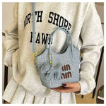 2025 New Designers' Bags - Popular Knitted Bags for Ladies, Casual and Versatile Beach Carry-Along Handbags and Tote Bags