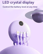 20000mAh Mini Powerbank Portable Round Self-wired  Fast Charging High Capacity Digital Display Power Bank For Iphone Xiaomi