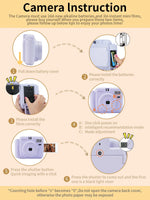 Portable Instant Camera Striped Woven Bag And Photo Paper Set With Five Shooting Modes Suitable for Beginners When Taking Photos