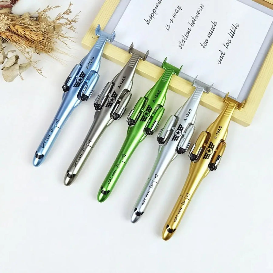 Creative Aircraft Airplane Gel Pen Funny Fashion Deformation Toy Foldable Rleaxing Ballpoint Pen Stationery