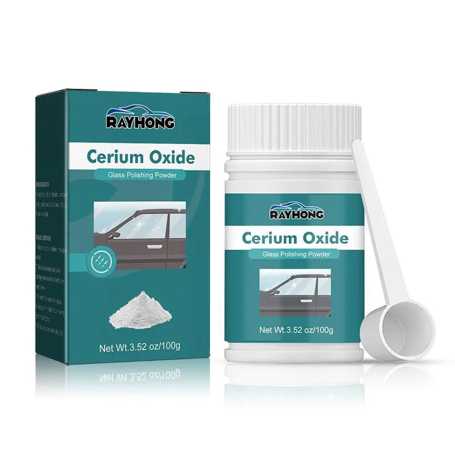 120g Cerium Oxide Glass Scratch Remover, Professional Glass Polishing Compound for Windshield, Glass Car Accessories