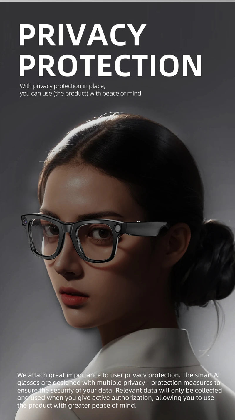 Xiaomi 800w Pixel Intelligent AI Glasses Micro Camera Photography Video Recording Voice Call Translation Gradient Sunglasses