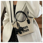2025 New Designers' Bags - Popular Knitted Bags for Ladies, Casual and Versatile Beach Carry-Along Handbags and Tote Bags