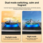 Solar Rotating Helicopter Solar Aromatherapy Car Air Freshener Alloy+ABS Wooden Aromatherapy Car Aromatherapy