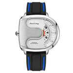 Trend Personality Novel U-Shaped Design Men Watch Creative Dial Rotating Pointer Fashion Watch Waterproof