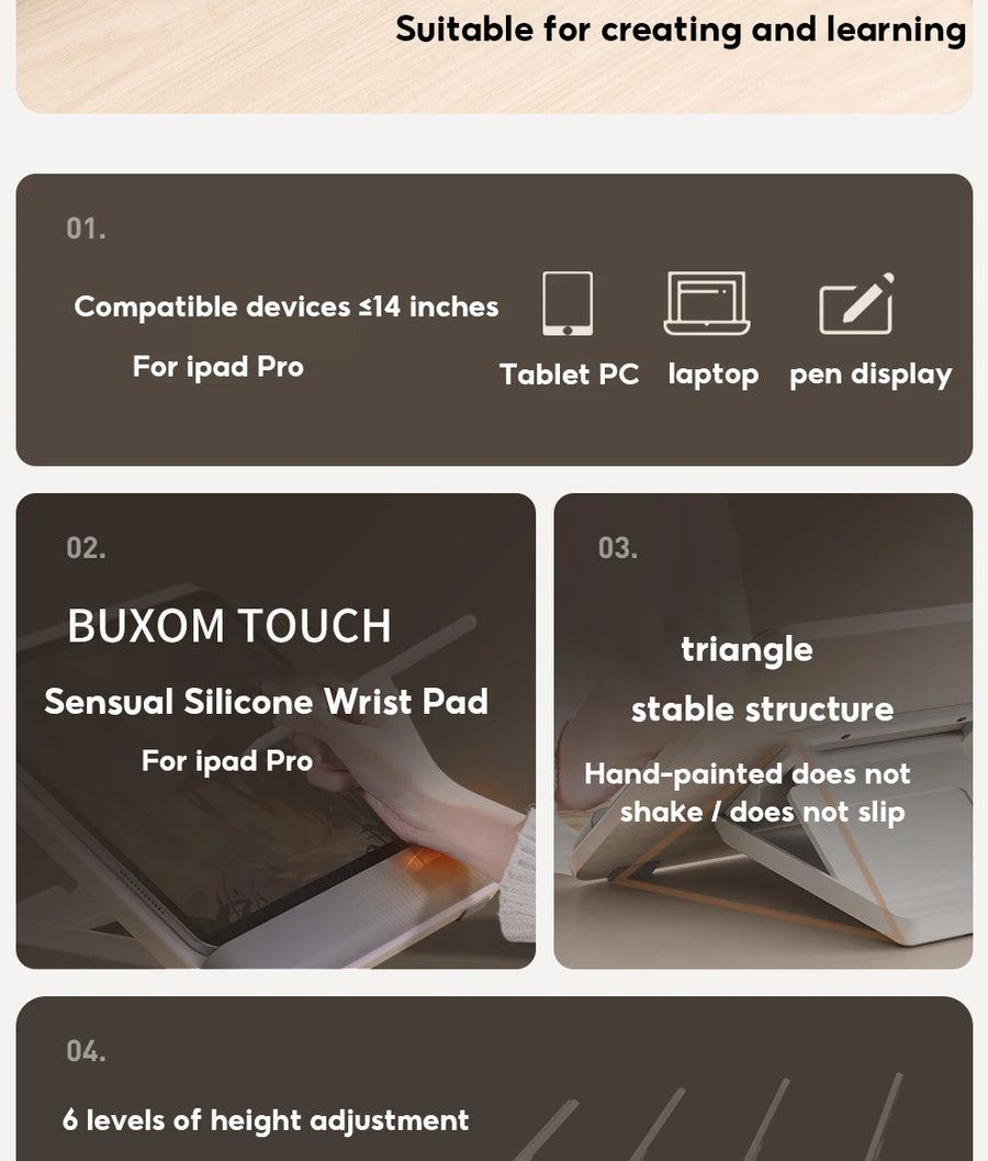 Painting Bracket Wooden Desktop Tablet Hand-painted Special Painting 12.9 Inch For IPad Pro Drawing Board Shelf Drawing Board