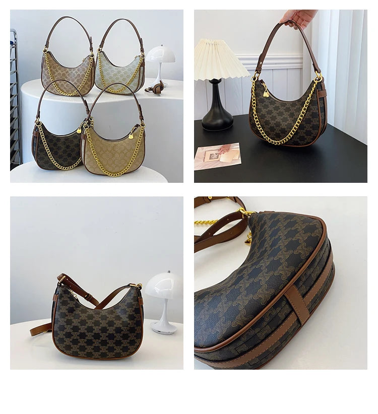 Classic Elegant Handbags For Ladies, Leather Tote Bag By Famous Designer, Women's Shoulder Bag Luxury Brand