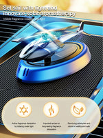 Solar Rotating Helicopter Solar Aromatherapy Car Air Freshener Alloy+ABS Wooden Aromatherapy Car Aromatherapy