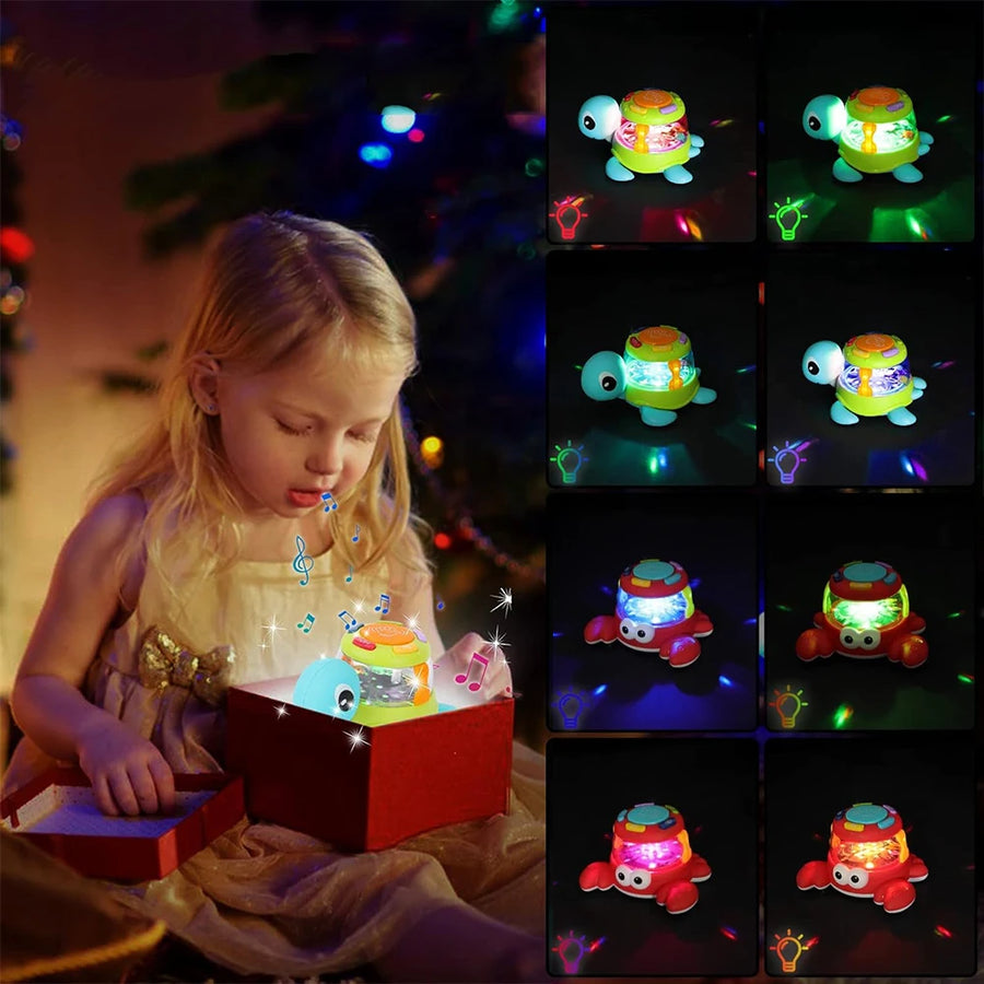 Kids' Music Turtle Crab Toy, Musical Early Learning Drum, Enhances Fine Motor Skills, Parent-Child Interaction, Birthday Gift