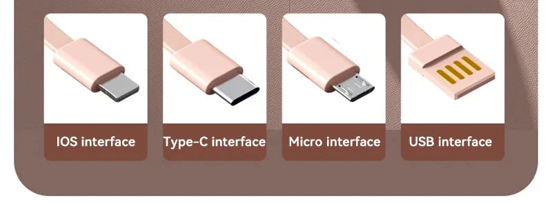 20000mAh Mini Powerbank Portable Round Self-wired  Fast Charging High Capacity Digital Display Power Bank For Iphone Xiaomi