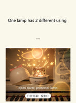 Starry Projector Night Light Rotating Sky Moon Lamp Galaxy Lamp Home Bedroom Decoration Starlight Christmas Lights for Kids Gift