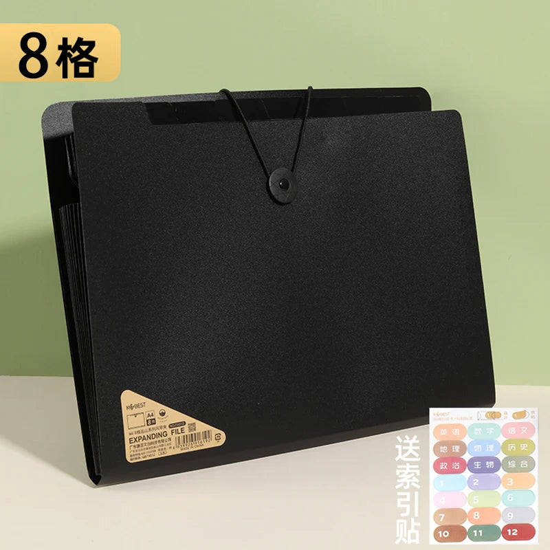 Three Colors Horizontal A4 Folder Students Office Business Trip Multi-layer Large Capacity 5/8/13 Layers Storage Organ Bag