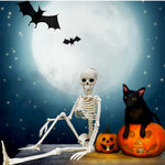 40/90cm Halloween Skeletons Fake Full Body Skull Bones Movable Halloween Party Decor for Home Bar Haunted House Horror Props