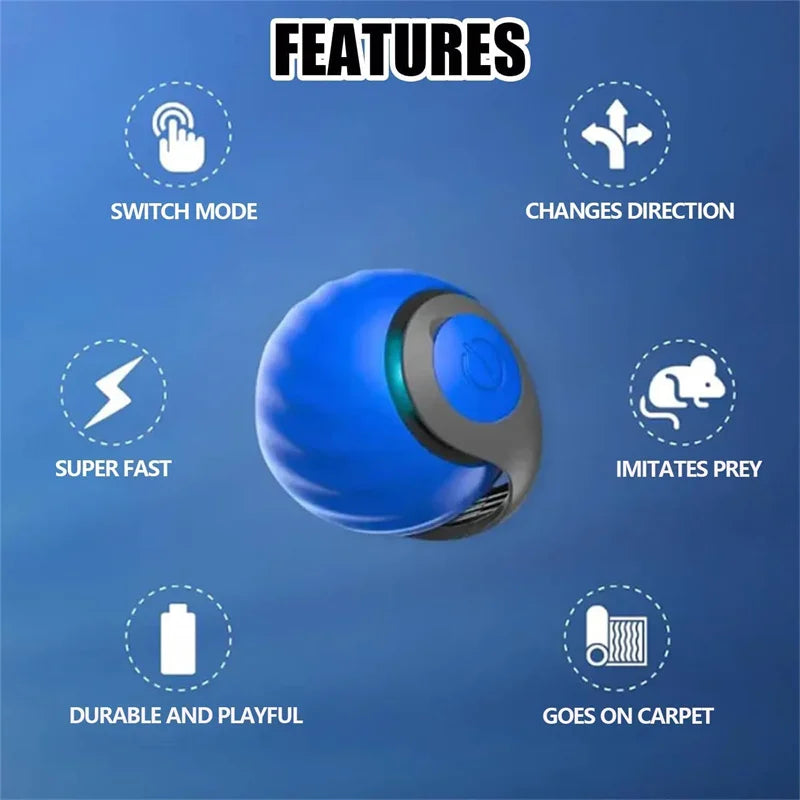 Smart Cat Toys Balls Automatic Interactive Pet Electric Rolling Teaser USB Rechargeable Kitty Moving Bouncing ball Mouse Car toy