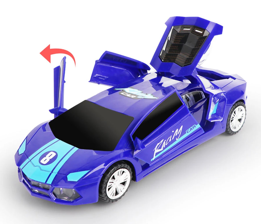Electric Dancing Deformation Rotating Universal Police Toy Car Child Kid Girl Car Christmas Birthday Gift