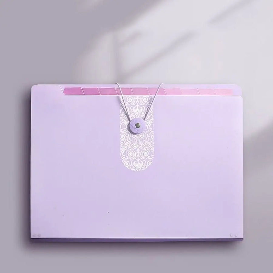 A4 Organ File Folder 8 Grids Document Organizer Paper Documents Folder Office School Supplies Large Capacity Expanding File Bag