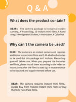 Portable Instant Camera Striped Woven Bag And Photo Paper Set With Five Shooting Modes Suitable for Beginners When Taking Photos