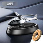 Solar Rotating Helicopter Solar Aromatherapy Car Air Freshener Alloy+ABS Wooden Aromatherapy Car Aromatherapy