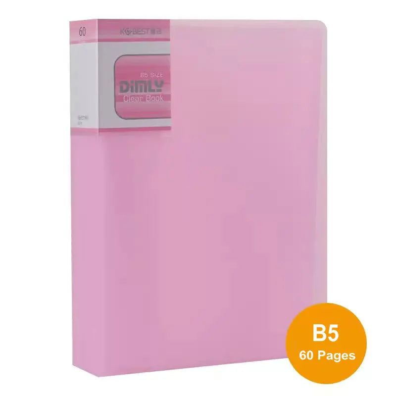 Office Document Organizer Folder A5 Display Book Transparent PVC Bag Document Storage B5 Paper Folder For Documents