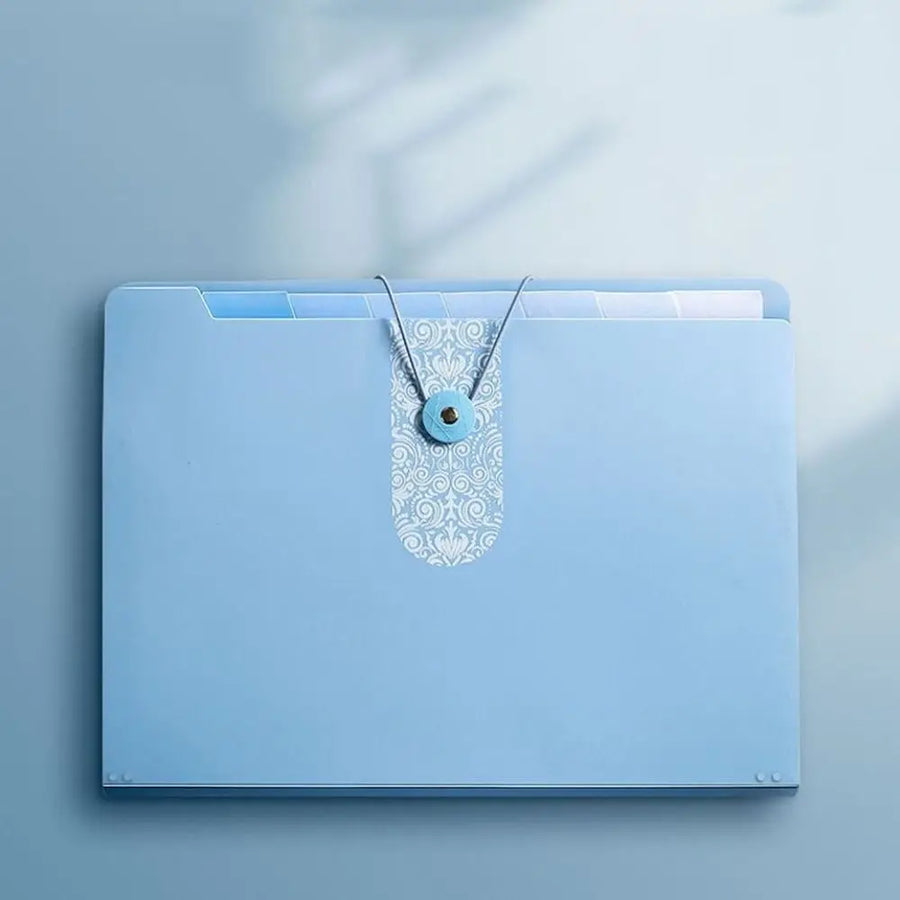 A4 Organ File Folder 8 Grids Document Organizer Paper Documents Folder Office School Supplies Large Capacity Expanding File Bag