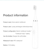 Electric Toothbrush for Adults Soft DuPont Bristle Portable Battery Endurance IPX6 Waterproof Intelligent Effective Oral Care