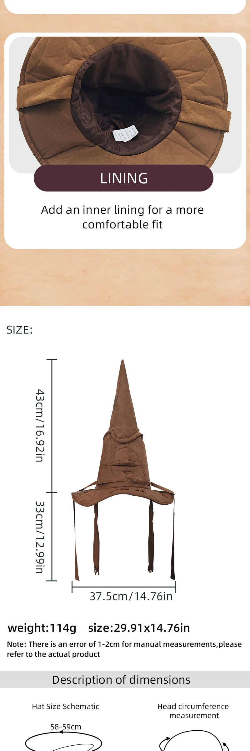 Halloween Witch Hat Cosplay Costume Hat Props Anime Game Film and Television Surrounding Branch School Magic Tree Hat