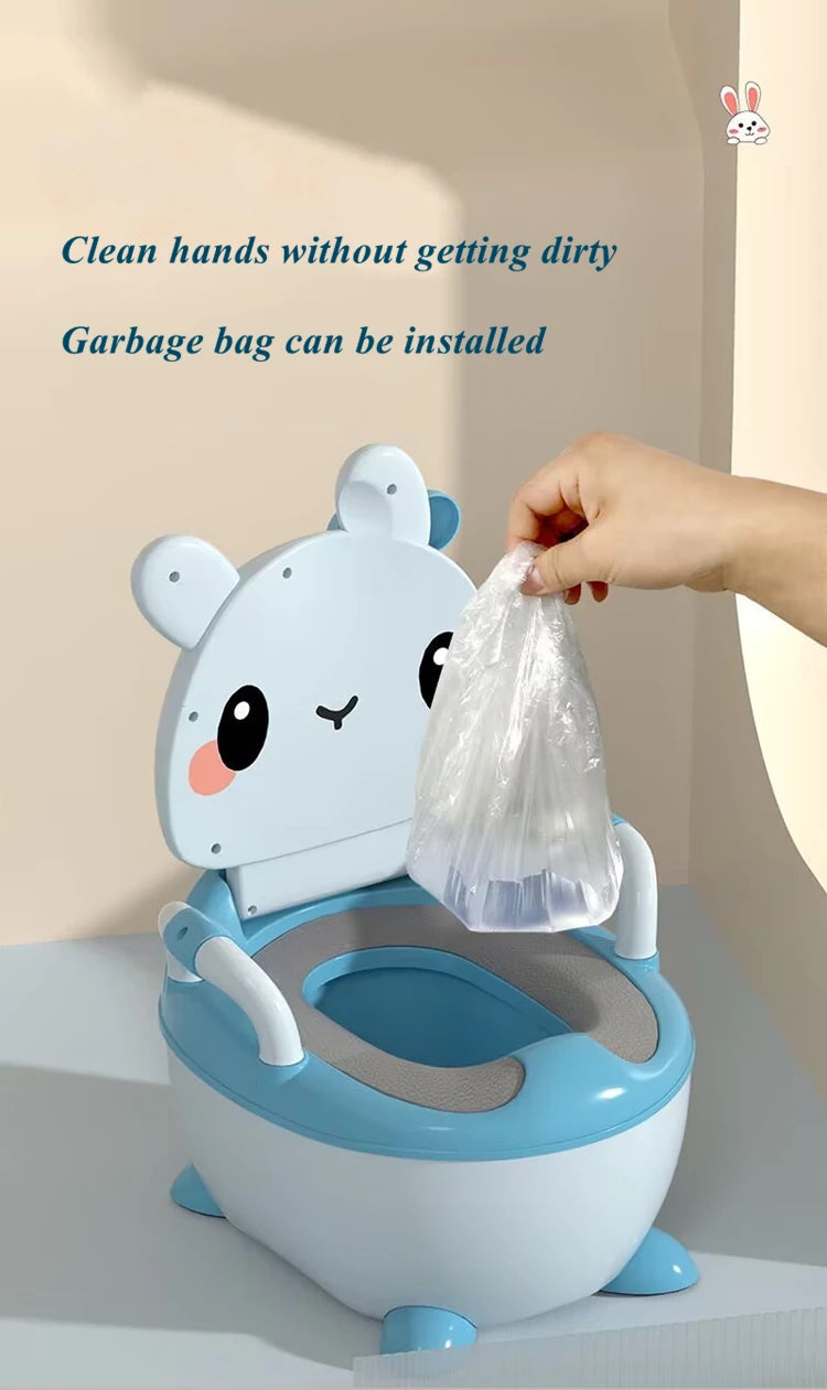 Children's Potty 1-6 Years Old Upgraded Cute Rabbit Baby Toilet Seat Baby Potty Portable Stool Boys & Girls Safe Trainer Seat WC