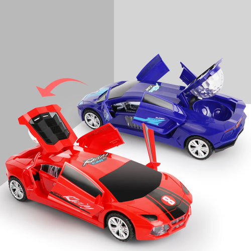 Electric Dancing Deformation Rotating Universal Police Toy Car Child Kid Girl Car Christmas Birthday Gift