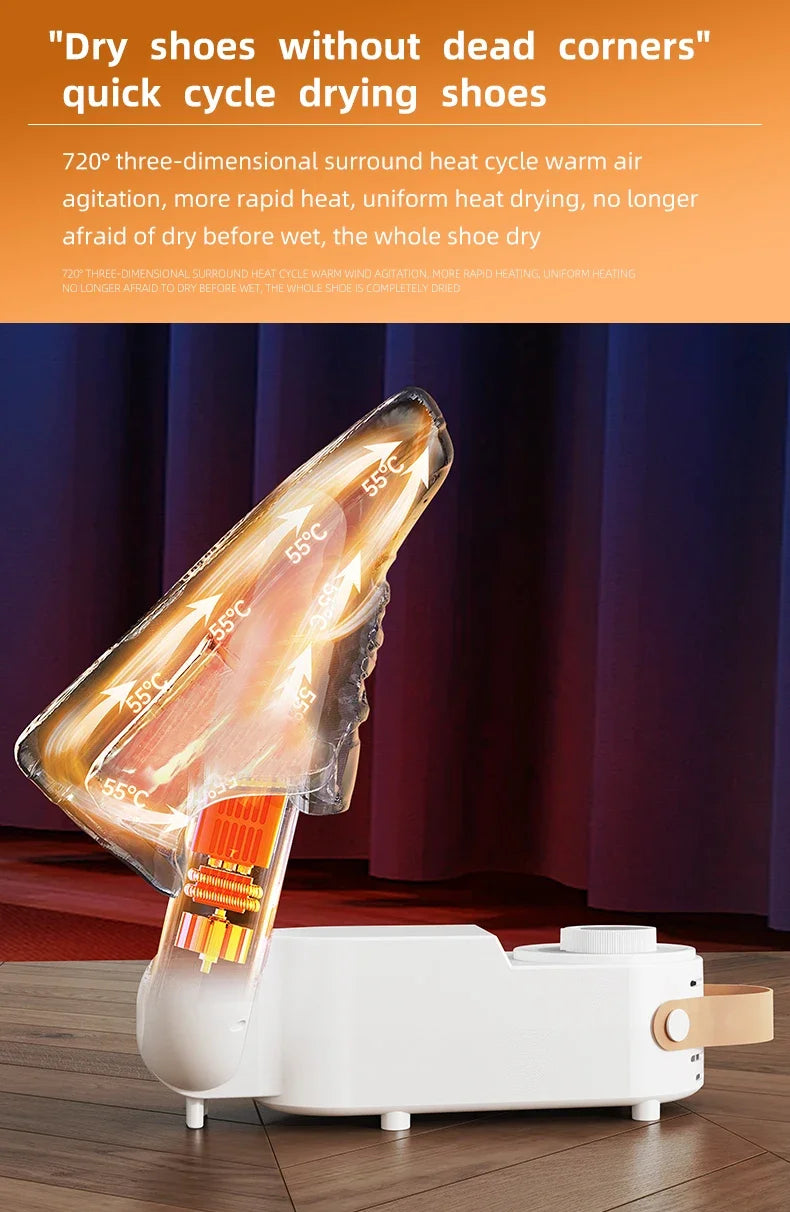 Intelligent Timer Shoe Dryer  Adjustable Dryer Quick Drying Deodorizing Sterilizing Shoe Dryer Household Shoe Warmer Heater