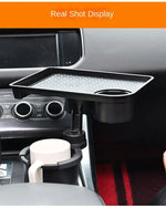 Car Cup Holder Expander Multi-Function Drink Holder with Food Table 360-Degree Adjustable Base Tray for Snack