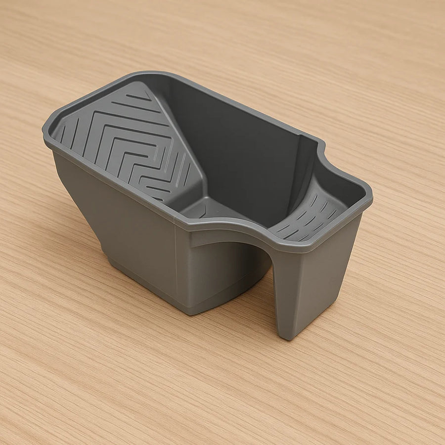 Wall Painting Easy-Grip Painting Bucket PP Large Capacity Handheld Paint Cup Grey Durable Holding Paint Cup Decorating