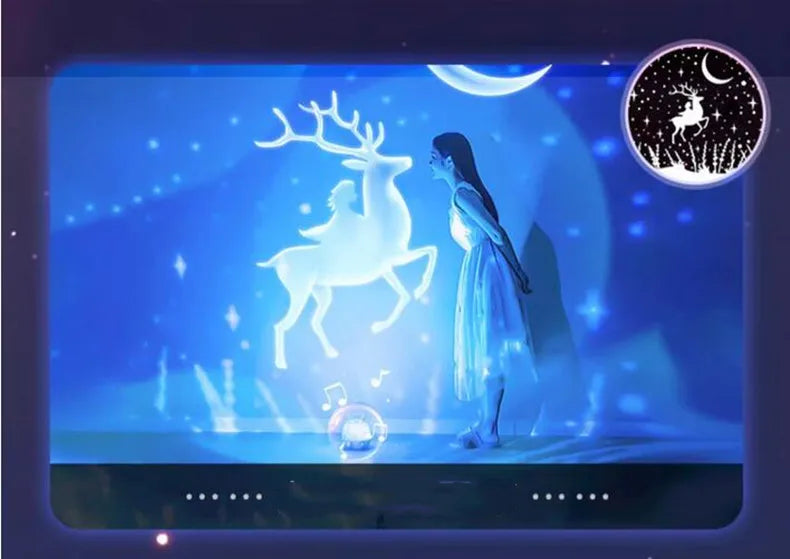 Starry Projector Night Light Rotating Sky Moon Lamp Galaxy Lamp Home Bedroom Decoration Starlight Christmas Lights for Kids Gift