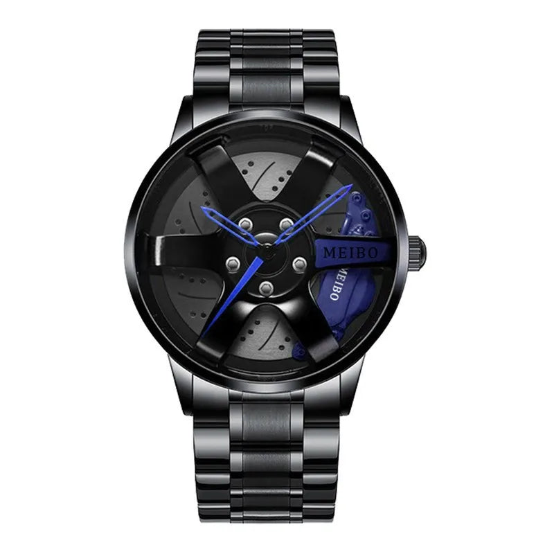 Fashion Wheel Design Men Watch Unique Trend Steel Racing Brake Calipers Quartz Watches For Man Gifts Hot Sale