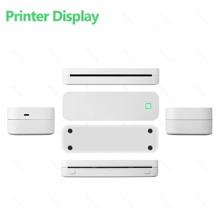 Inkless A4 Portable Thermal Printer Supports A40 Thermal Paper Bluetooth Wireless Mobile Travel Printers for Car & Office Use