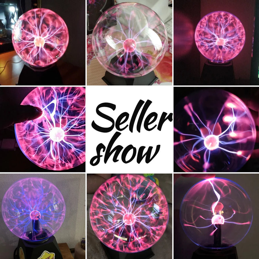 Magic Crystal Plasma Ball Lamp 3 4 5 6 8 Inch Electric Lamp Night Light Kids Gift Birthday Christmas Novelty Glass Plasma Lamp