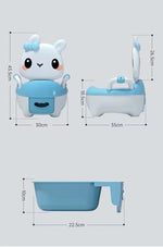 Children's Potty 1-6 Years Old Upgraded Cute Rabbit Baby Toilet Seat Baby Potty Portable Stool Boys & Girls Safe Trainer Seat WC