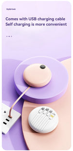 20000mAh Mini Powerbank Portable Round Self-wired  Fast Charging High Capacity Digital Display Power Bank For Iphone Xiaomi