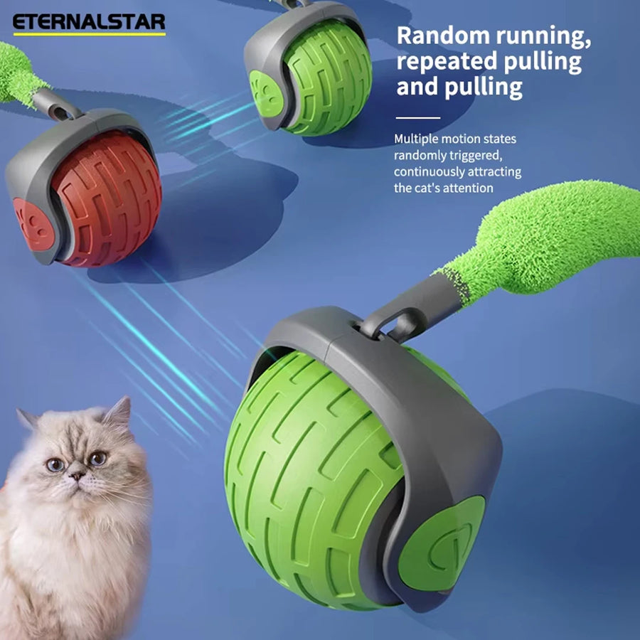 New Smart Pet Toy Ball Electric Interactive Game Automatic  Jumping Rolling Ball Rechargeable Moving Puppy Cat Entertainment Toy