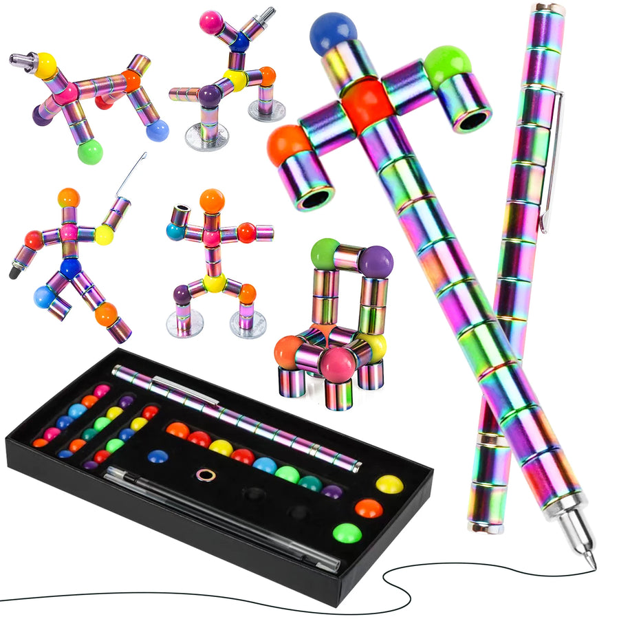 Fidget Pen Magnetic Toys Multifunctional Gift Deformable Decompression Magnet Writing Pen Eliminate Pressure Pen