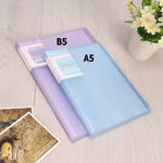 Office Document Organizer Folder A5 Display Book Transparent PVC Bag Document Storage B5 Paper Folder For Documents