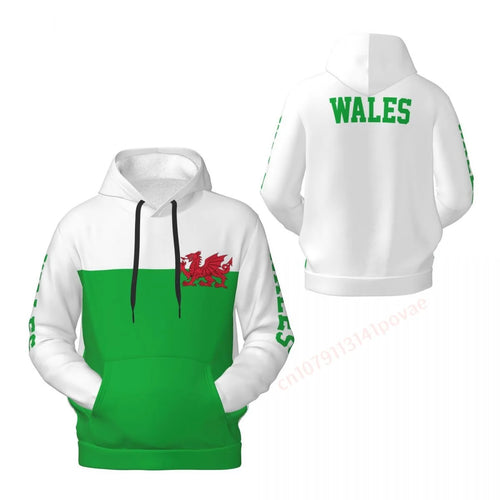 2025 Wales Flag Warm Soft 3D Fleece Hoodie Polyester With Pocket Men Women Sweatshirt Unisex Casual Pullover Hoodies
