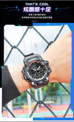 Men's Junior High School Student Fashion Trend Black Technology Sports Glow Men's Electronic Watch