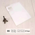 Office Document Organizer Folder A5 Display Book Transparent PVC Bag Document Storage B5 Paper Folder For Documents
