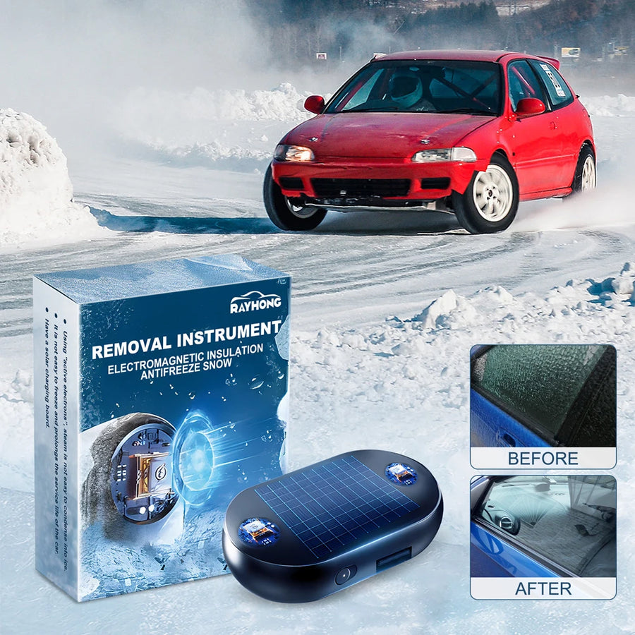 1-10pcs Car Window Glass Anti-ice Snow Remover Solar/USB Antifreeze Snow Removal Instrument Winter Deicing Device Car Defroster