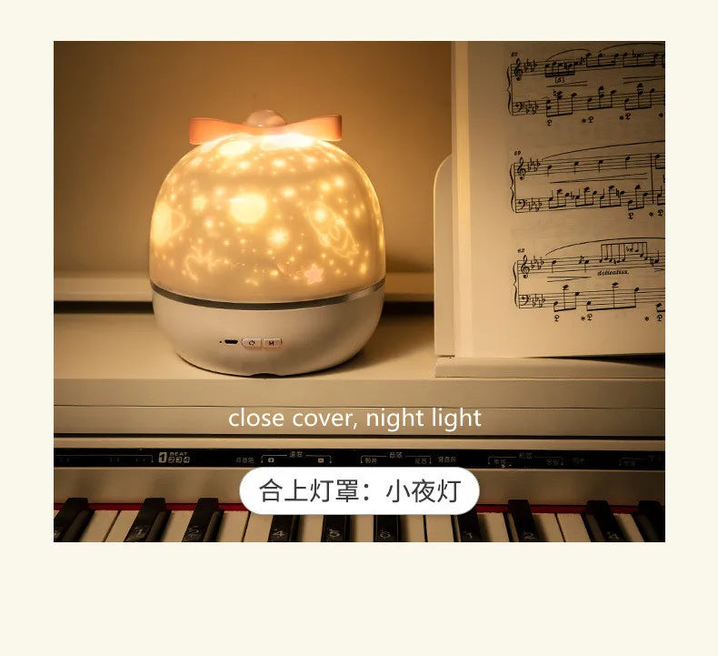 Starry Projector Night Light Rotating Sky Moon Lamp Galaxy Lamp Home Bedroom Decoration Starlight Christmas Lights for Kids Gift