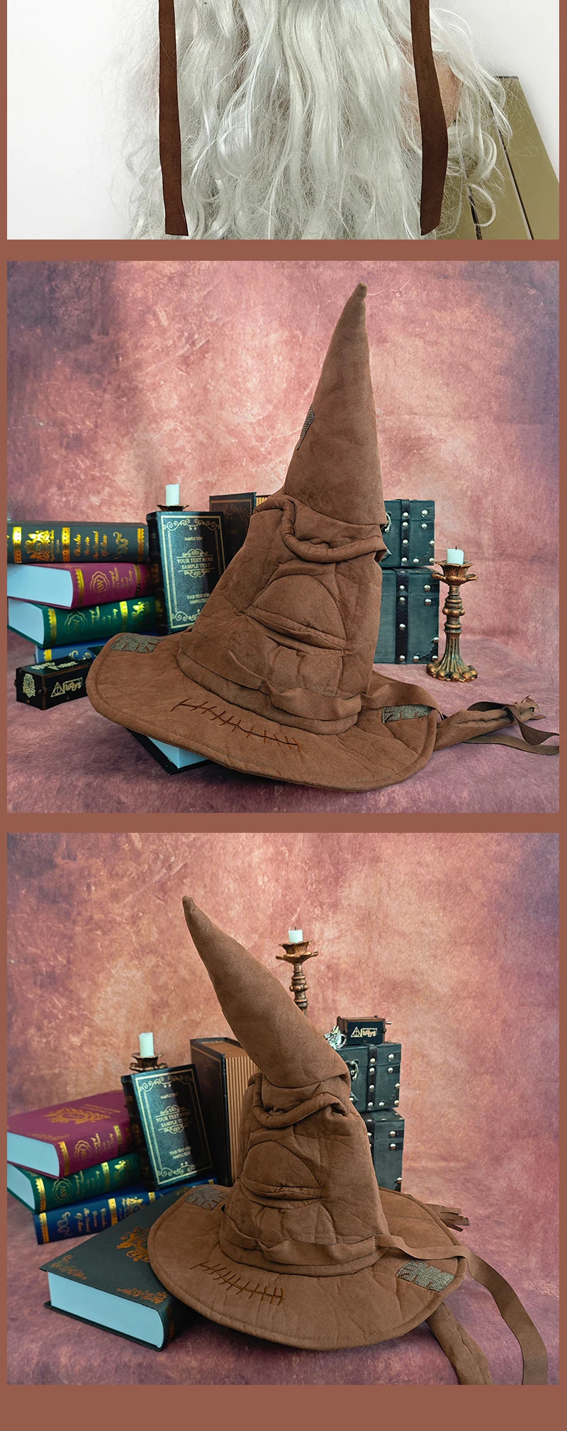 Halloween Witch Hat Cosplay Costume Hat Props Anime Game Film and Television Surrounding Branch School Magic Tree Hat